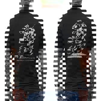 面白いtシャツ シュナウザー ゴルフ イヌ メンズ 犬好き グッズ かわいい おもしろ 面白い 服 ネタ メンズTシャツ バックプリント - Kawaiitshirt