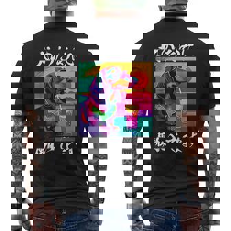 面白いtシャツ ダックスフンド イヌ わんこ メンズ 犬好き グッズ おもしろ 面白い 服 ネタ わんこ メンズTシャツ バックプリント - Kawaiitshirt