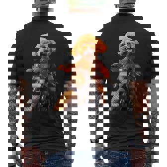 面白いtシャツ トイプードル バイク イヌ メンズ 犬好き グッズ かわいい おもしろ 面白い 服 ネタ メンズTシャツ バックプリント - Kawaiitshirt