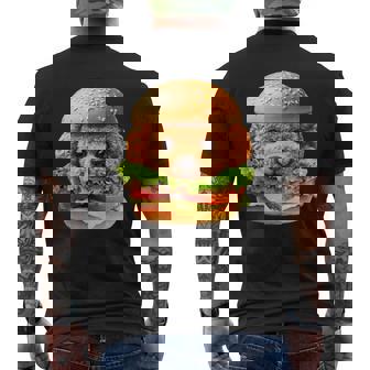 面白いtシャツ トイプードル 犬 ハンバーガー メンズ 犬好き グッズ かわいい おもしろ 面白い 服 ネタ メンズTシャツ バックプリント - Kawaiitshirt