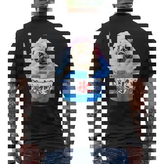 面白いtシャツ パグ かき氷 イヌ メンズ 犬好き グッズ かわいい おもしろ 面白い 服 ネタ 夏 メンズTシャツ バックプリント - Kawaiitshirt
