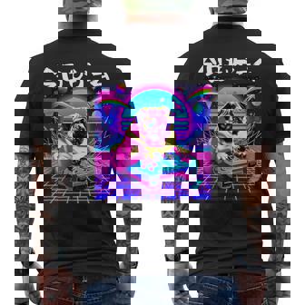 面白いtシャツ パグ 犬 ゲーム イヌ わんこ メンズ 犬好き グッズ かわいい おもしろ 面白い 服 ネタ メンズTシャツ バックプリント - Kawaiitshirt