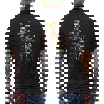 面白いtシャツ フレンチブルドッグ バイク イヌ メンズ 犬好き グッズ おもしろ 面白い 服 ネタ メンズTシャツ バックプリント - Kawaiitshirt