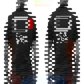 面白いtシャツ 先生 学校 電池残量 教師 おもしろ 服 ネタ メンズ おもしろグッズ 大人 ウケ メンズTシャツ バックプリント - Kawaiitshirt