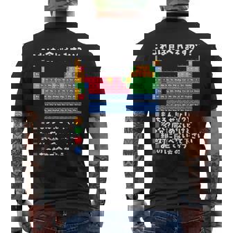 面白いtシャツ 周期表 化学 ネタ 服 おもしろ 元素 オリジナル メンズ ネタ 科学 理系 メンズTシャツ バックプリント - Kawaiitshirt
