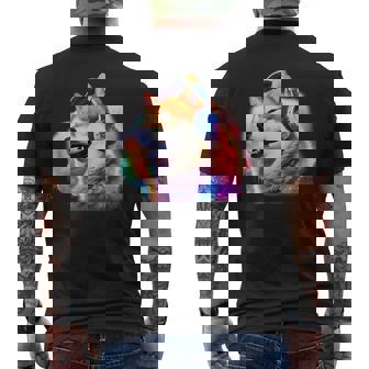 面白いtシャツ 柴犬 ゲーム 音楽 イヌ わんこ メンズ 犬好き グッズ おもしろ 面白い 服 ネタ メンズTシャツ バックプリント - Kawaiitshirt