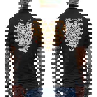 面白いtシャツ 柴犬 ハート イヌ わんこ メンズ 犬好き グッズ かわいい おもしろ 面白い 服 ネタ メンズTシャツ バックプリント - Kawaiitshirt