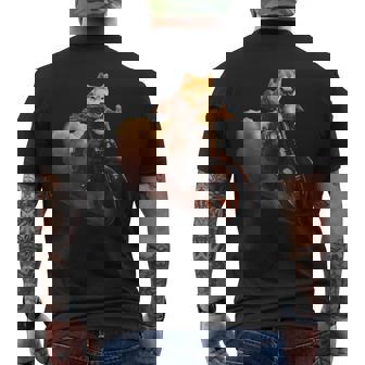 面白いtシャツ 柴犬 バイク イヌ わんこ メンズ 犬好き グッズ かわいい おもしろ 面白い 服 ネタ メンズTシャツ バックプリント - Kawaiitshirt