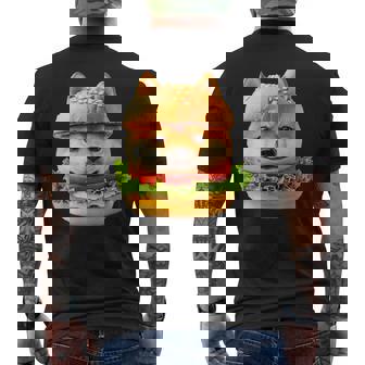 面白いtシャツ 柴犬 犬 イヌ ハンバーガー メンズ 犬好き グッズ かわいい おもしろ 面白い 服 ネタ メンズTシャツ バックプリント - Kawaiitshirt