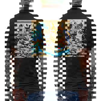 面白いtシャツ 猫 ネコ ゲーム ゲーマー メンズ 猫好き グッズ おもしろ 面白い 服 ネタ 猫の下僕 メンズTシャツ バックプリント - Kawaiitshirt