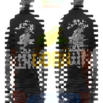 面白いとうもろこし野菜 とうもろこし メンズTシャツ バックプリント - Kawaiitshirt