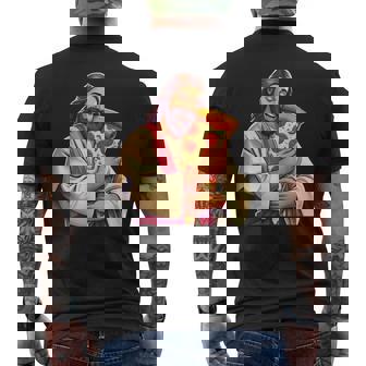 面白いイエスピザ愛好家クリスチャンユーモアtシャツ ピザジョーク メンズTシャツ バックプリント - Kawaiitshirt