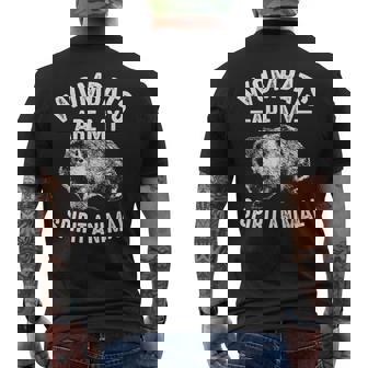 面白いウォンバットギフトクールウォンバットは私の精神動物愛です メンズTシャツ バックプリント - Kawaiitshirt