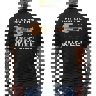 面白いウクレレ服ギターワードプレイ メンズTシャツ バックプリント - Kawaiitshirt