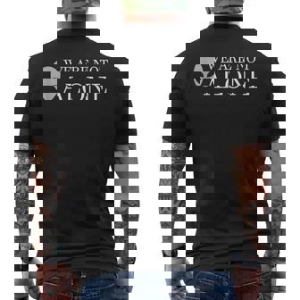 面白いエイリアン地球外ufo We Are Not Alone メンズTシャツ バックプリント - Kawaiitshirt