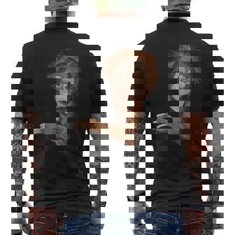 面白いオランウータン メンズTシャツ バックプリント - Kawaiitshirt