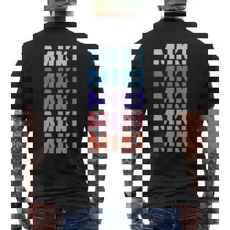 面白いギフト名 ミキ 名前入り メンズTシャツ バックプリント - Kawaiitshirt