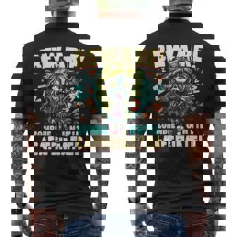 面白いコーヒーゾンビガール、カフェインが入るまでゾンビに注意 メンズTシャツ バックプリント - Kawaiitshirt