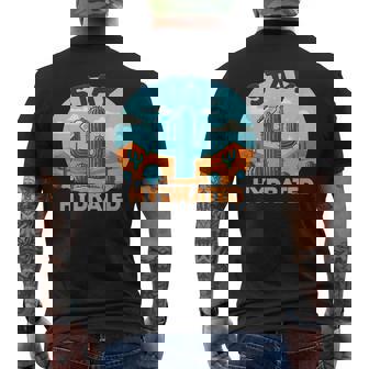 面白いサボテンの水やり-水分補給 メンズTシャツ バックプリント - Kawaiitshirt