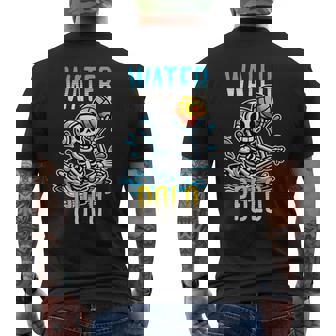 面白いスケルトン水球スポーツファン漫画スタイル メンズTシャツ バックプリント - Kawaiitshirt