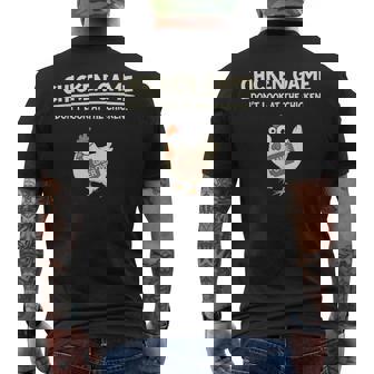 面白いチキンゲーム「見えないデザイン」 メンズTシャツ バックプリント - Kawaiitshirt