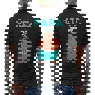 面白いパパベアシャツ I 父の日誕生日ギフト メンズTシャツ バックプリント - Kawaiitshirt