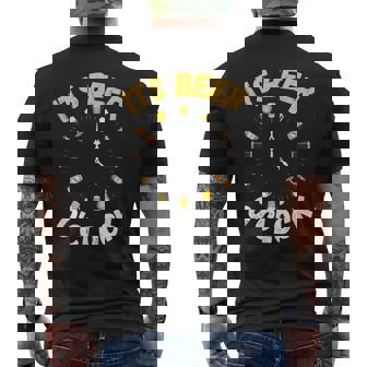 面白いビールoクロックティー。ナショナルビールデー、父の日に。 メンズTシャツ バックプリント - Kawaiitshirt