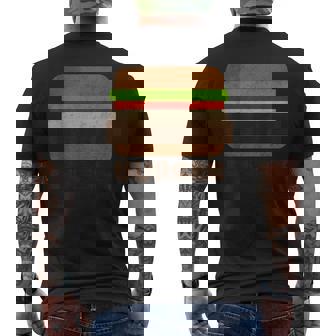 面白いフードハンバーガーのグラフィック。男性と男の子用。 メンズTシャツ バックプリント - Kawaiitshirt