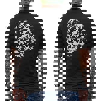 面白いブリタニー スパニエル犬のぞくグラフィック デザイン メンズTシャツ バックプリント - Kawaiitshirt