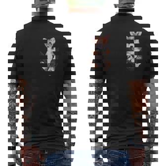 面白いペンブローク ウェルシュコーギー あなたのポケットにコーギー愛好家向け メンズTシャツ バックプリント - Kawaiitshirt