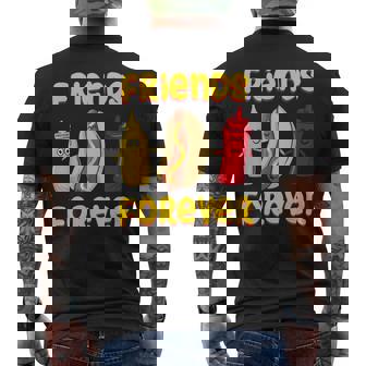 面白いホットドッグソーセージ ケチャップ&マスタード I ホットドッグ メンズTシャツ バックプリント - Kawaiitshirt