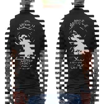 面白いマムート石器時代の氷河期デザイン 先史時代のデザイン メンズTシャツ バックプリント - Kawaiitshirt