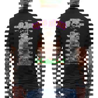 面白いムーデンかわいい赤ちゃんの有名なピグミーカバ メンズTシャツ バックプリント - Kawaiitshirt