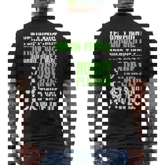 面白いラグビーコーチ、選手、ファンのラグビー。 メンズTシャツ バックプリント - Kawaiitshirt