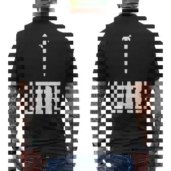 面白い嘘つき嘘つき嘘つき嘘つき詐欺師 メンズTシャツ バックプリント - Kawaiitshirt