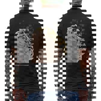 面白い好奇心が強い爬虫類ヒョウモントカゲモドキ メンズTシャツ バックプリント - Kawaiitshirt