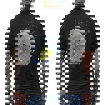 面白い好奇心インコのセキセイインコ メンズTシャツ バックプリント - Kawaiitshirt