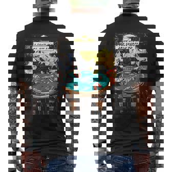 面白い猫のグラフィックプレイの猫ポーカープレイヤーは深刻なポーカーをプレイします メンズTシャツ バックプリント - Kawaiitshirt