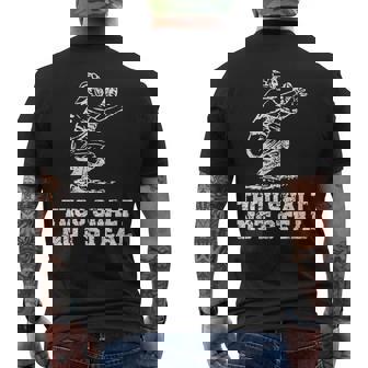 面白い野球選手キャッチャー ヴィンテージを盗んではなりません メンズTシャツ バックプリント - Kawaiitshirt