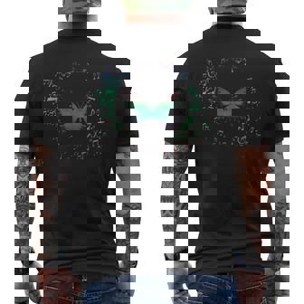 音符 蝶 メンズTシャツ バックプリント - Kawaiitshirt