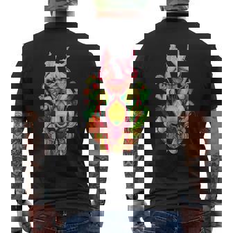 食虫植物 ネイチャーアート 食虫植物 サラセニア メンズTシャツ バックプリント - Kawaiitshirt