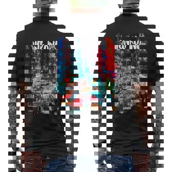 香港のお土産-夜の香港 メンズTシャツ バックプリント - Kawaiitshirt