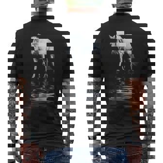 馬 動物 モチーフ アート 馬 メンズTシャツ バックプリント - Kawaiitshirt