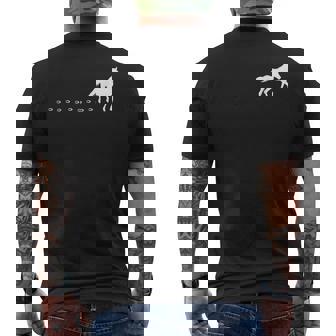 馬の線路、馬蹄、乗馬。 メンズTシャツ バックプリント - Kawaiitshirt