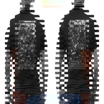 騎士、死と悪魔 1513 アルブレヒト・デューラー 銅彫刻 メンズTシャツ バックプリント - Kawaiitshirt