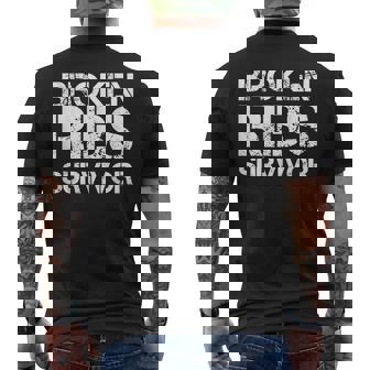 骨折した肋骨サバイバー メンズTシャツ バックプリント - Kawaiitshirt