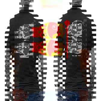 鯉 鯉 漢字 鯉のぼり 旗 メンズTシャツ バックプリント - Kawaiitshirt