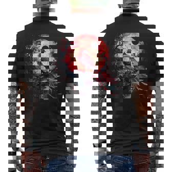 鳳凰 月 火 鳳凰 鳥 桜 木 神話 鳥 メンズTシャツ バックプリント - Kawaiitshirt