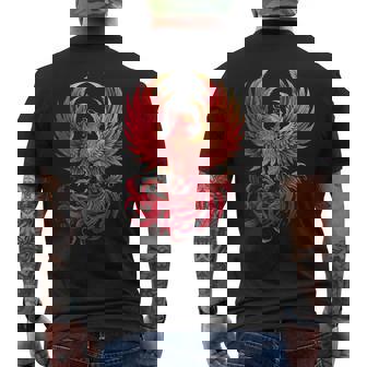 鳳凰 神話 鳥 ライズ 若返り 火の鳥 メンズTシャツ バックプリント - Kawaiitshirt
