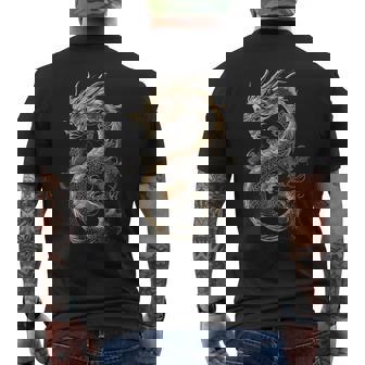 龍人 龍神竜 神話作品 龍神竜 メンズTシャツ バックプリント - Kawaiitshirt
